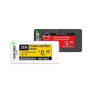 Etiquetas de borda de prateleira eletrônica multilíngue de 2,66 polegadas série fina