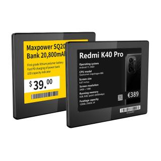 Etiqueta de borda de prateleira eletrônica multilíngue de 4,2 polegadas série fina