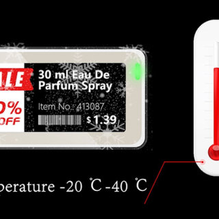 Etiqueta de prateleira digital para freezer multilíngue de 2,66 polegadas à prova d'água