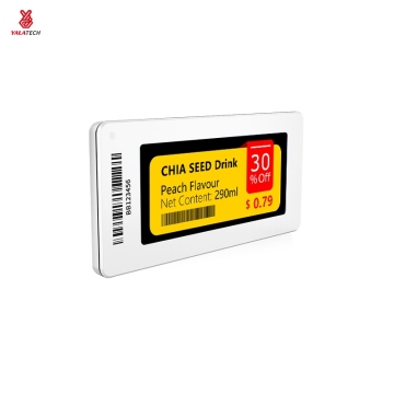 Etiqueta de prateleira eletrônica de 2,9 polegadas 4 cores Série Slim