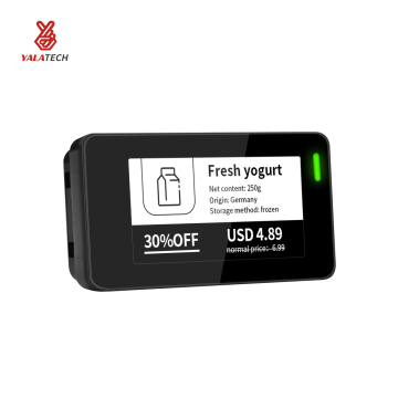 Etiqueta de prateleira digital para freezer multilíngue de 2,13 polegadas à prova d'água