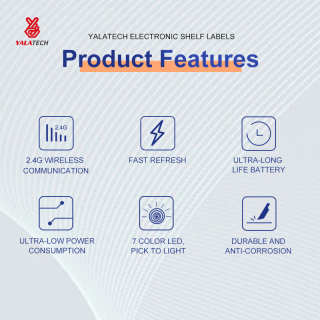 Etiqueta de prateleira eletrônica de 1,54 polegadas