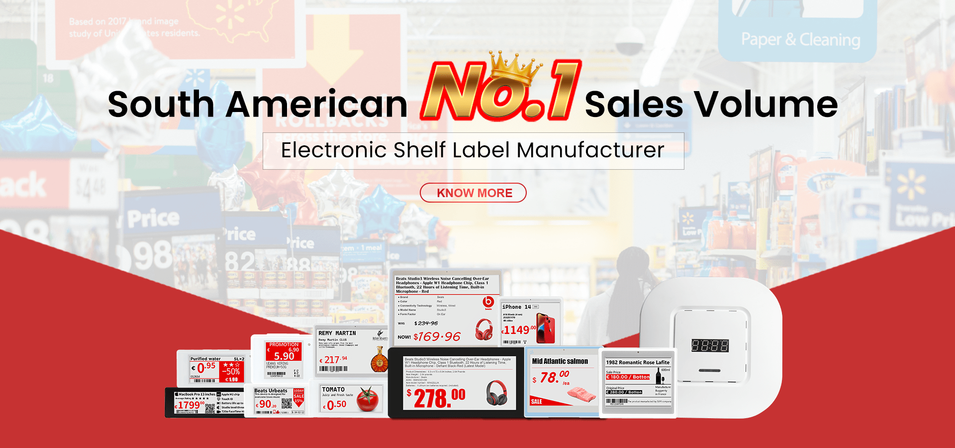 Etiqueta ESL para cadeias de lojas