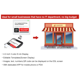 Etiqueta de preço digital NFC 4,2 polegadas